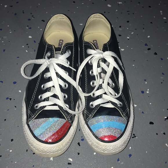 painted black converse